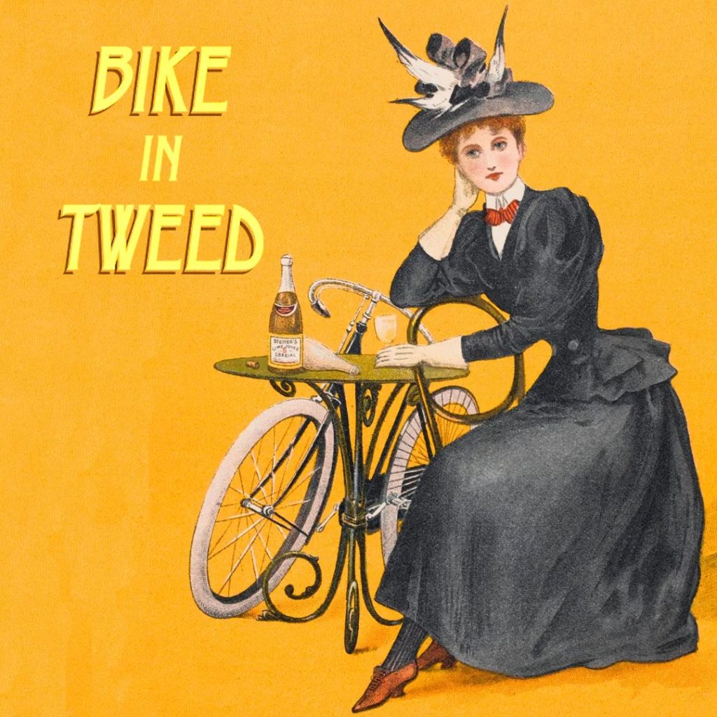 bike in tweed kvinna cykel